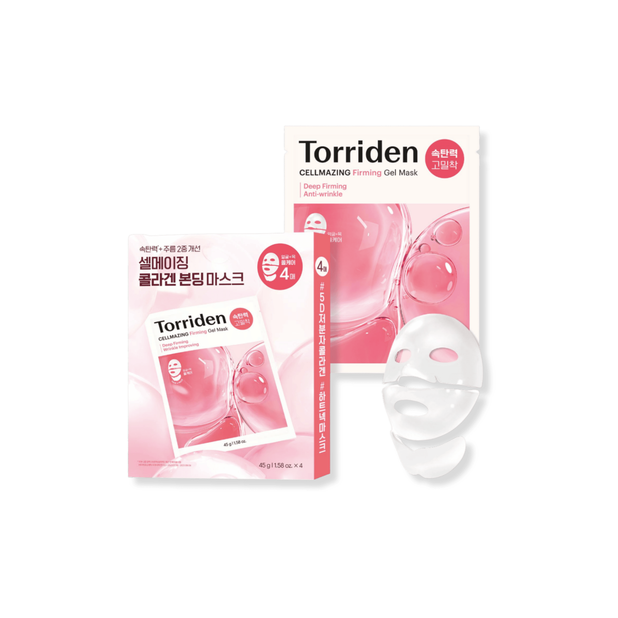Torriden - Cellmazing Firming Gel Mask Sheet - Ujędrniająca Maska Żelowa Twarz + Szyja - 4szt - Ctrl+Glow