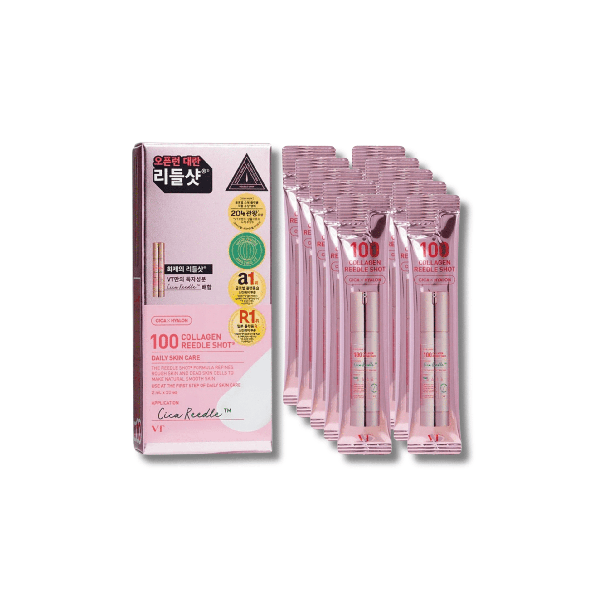 VT Cosmetics - Collagen Reedle Shot 100 - Serum z mikroigłami i kolagenem - 2ml×10szt - Ctrl+Glow