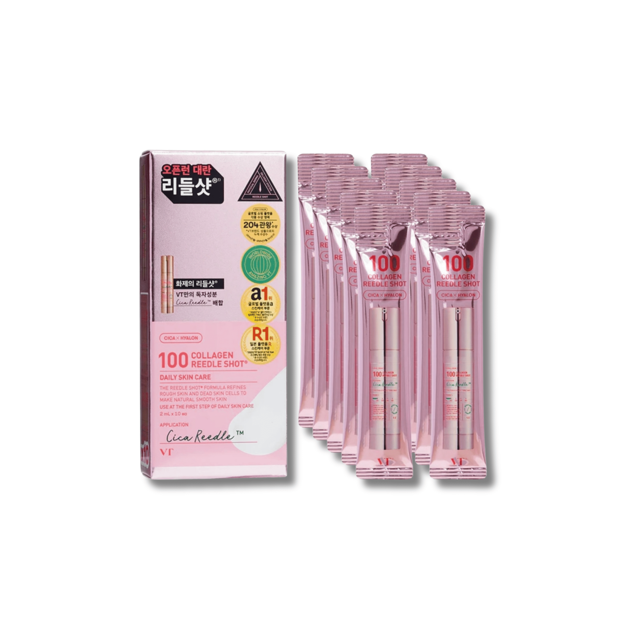 VT Cosmetics - Collagen Reedle Shot 100 - Serum z mikroigłami i kolagenem - 2ml×10szt - Ctrl+Glow