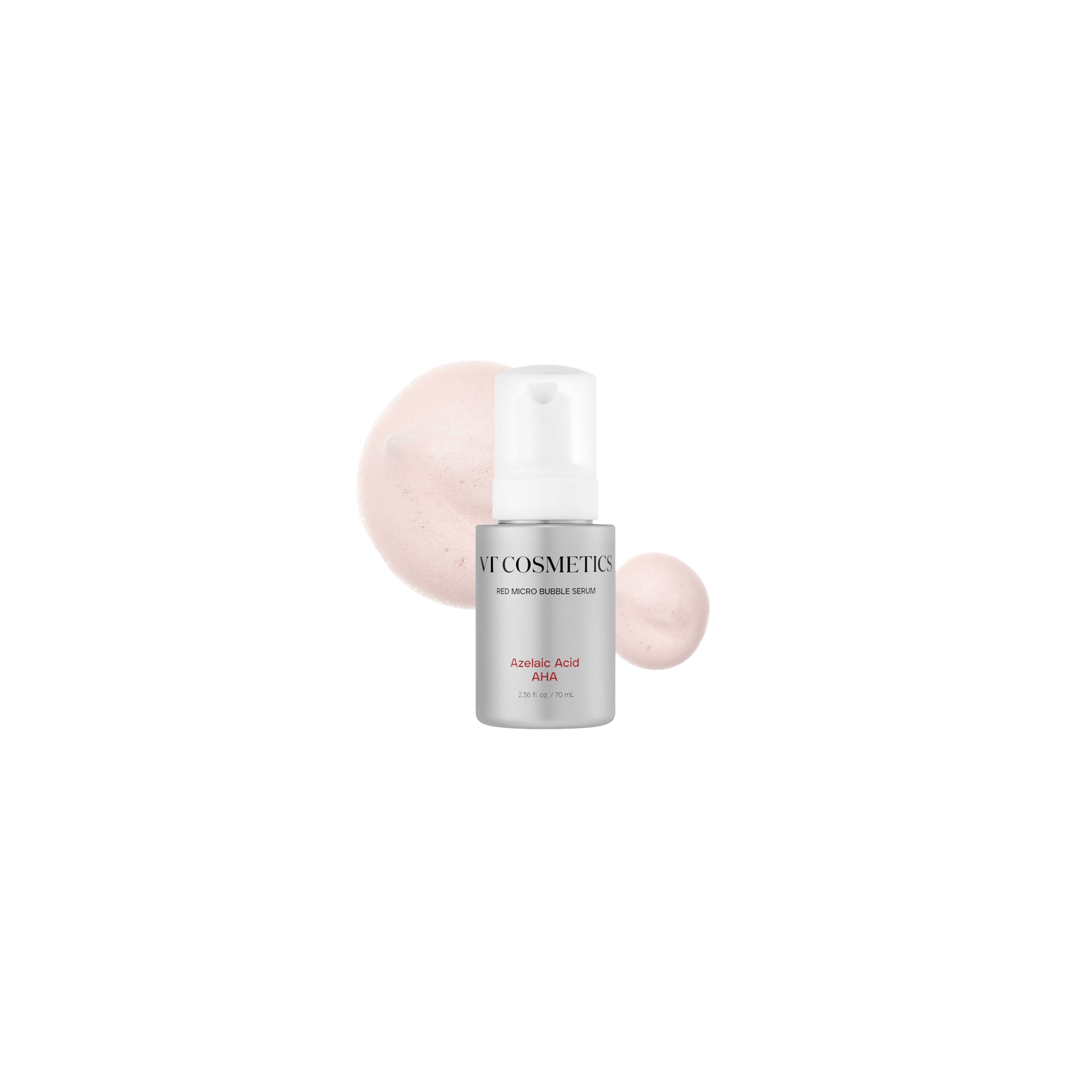 VT Cosmetics - Micro Bubble Red Serum Azelaic Acid AHA - Serum do Twarzy na Niedoskonałości z Kwasem Azelainowym i AHA - 70ml - Ctrl+Glow