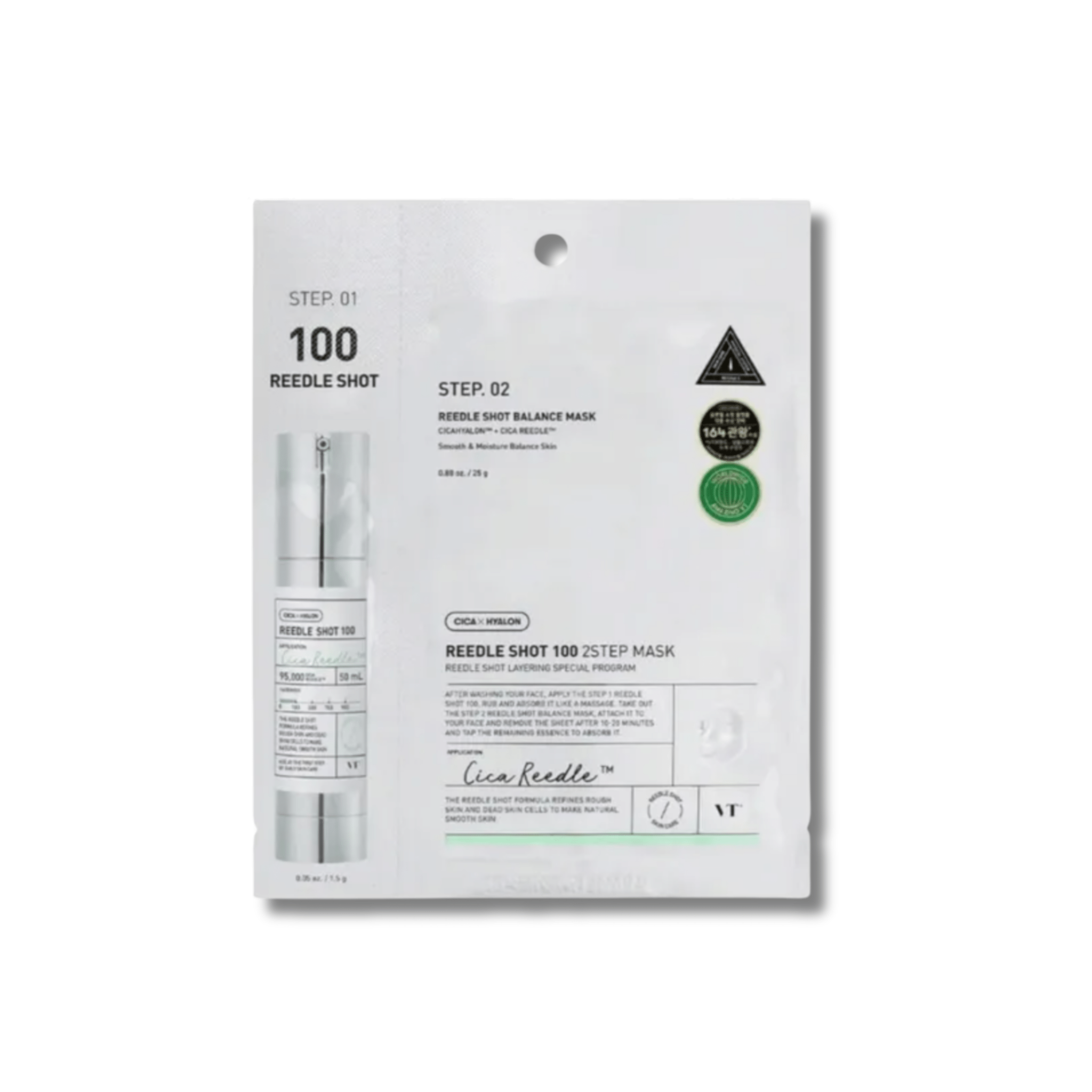 VT Cosmetics - Reedle Shot 100 2Step Mask - Maska Dwuetapowa z Mikroigłami - 1.5g+25g