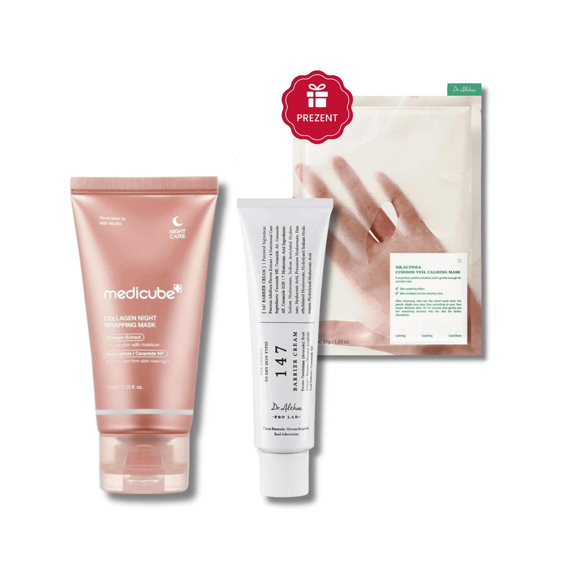 Zestaw Medicube - Collagen & Barrier Night Care - 75ml + 50ml + Maseczka 1szt Gratis - Ctrl+Glow