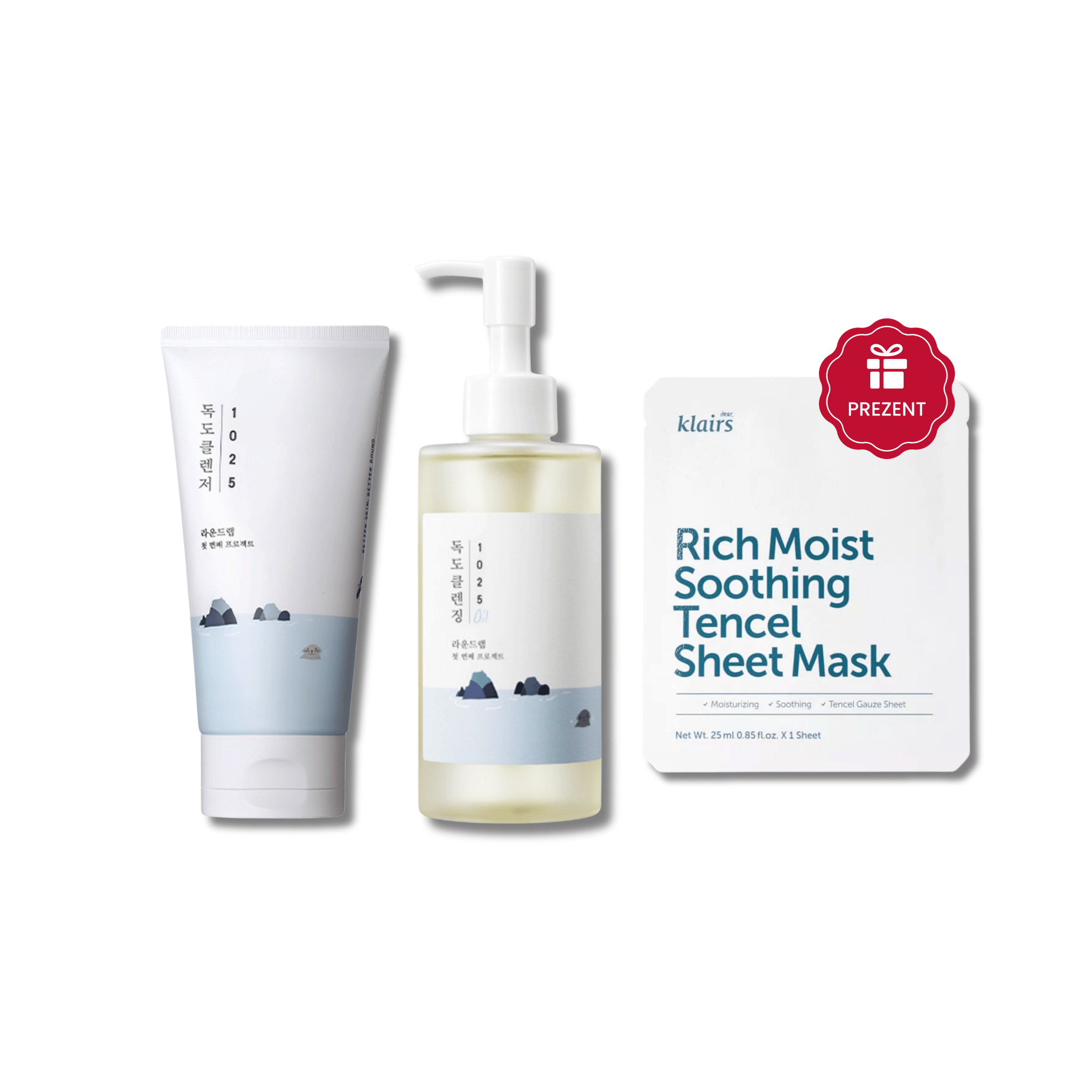 Zestaw Round Lab - Dokdo Fresh Cleanse - 150ml + 200ml + Maseczka 1 szt Gratis - Ctrl+Glow