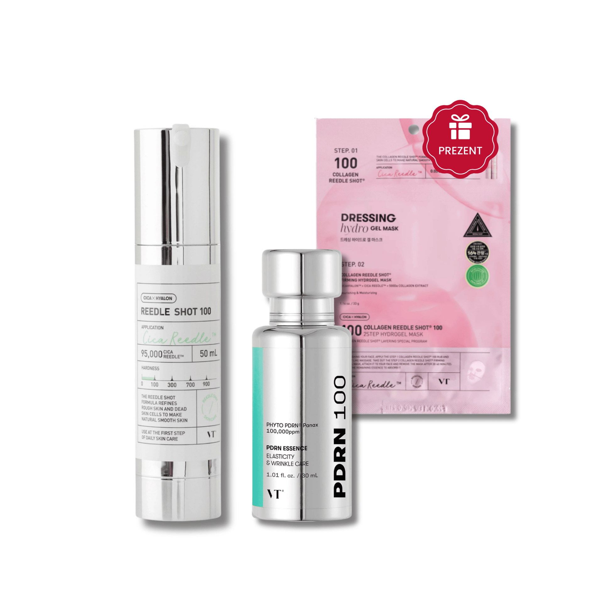 Zestaw VT Cosmetics - PDRN Skin Renewal Ritual - 30ml + 50ml + Maseczka 1szt Gratis - Ctrl+Glow